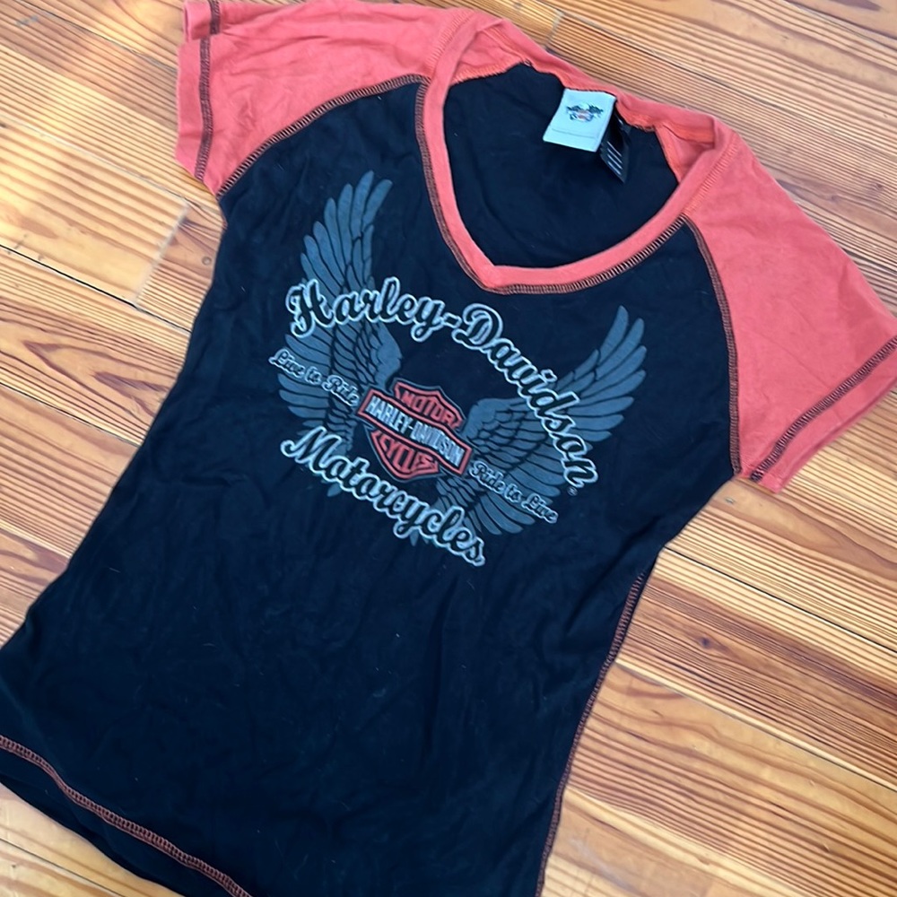 99161-10VW vintage Harley Davidson small womens shirt